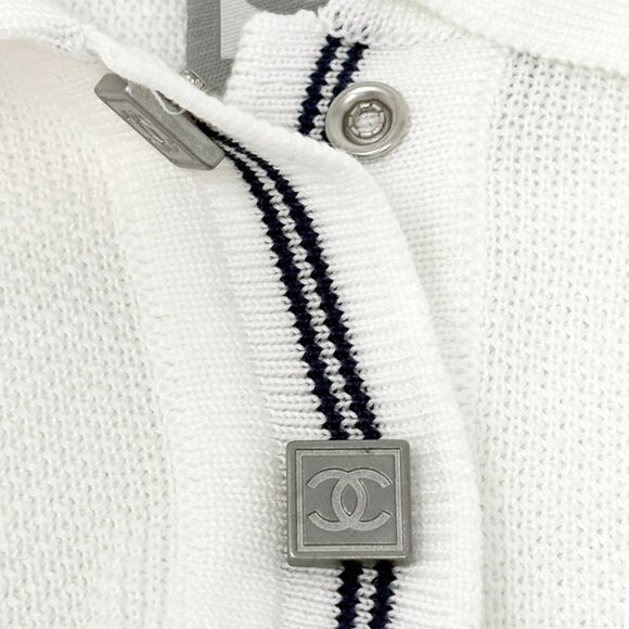 CHANEL Sport Vintage 05P CC Logo Polo T-shirt Top #38 Tennis Racket [106476] - Picture 10 of 12